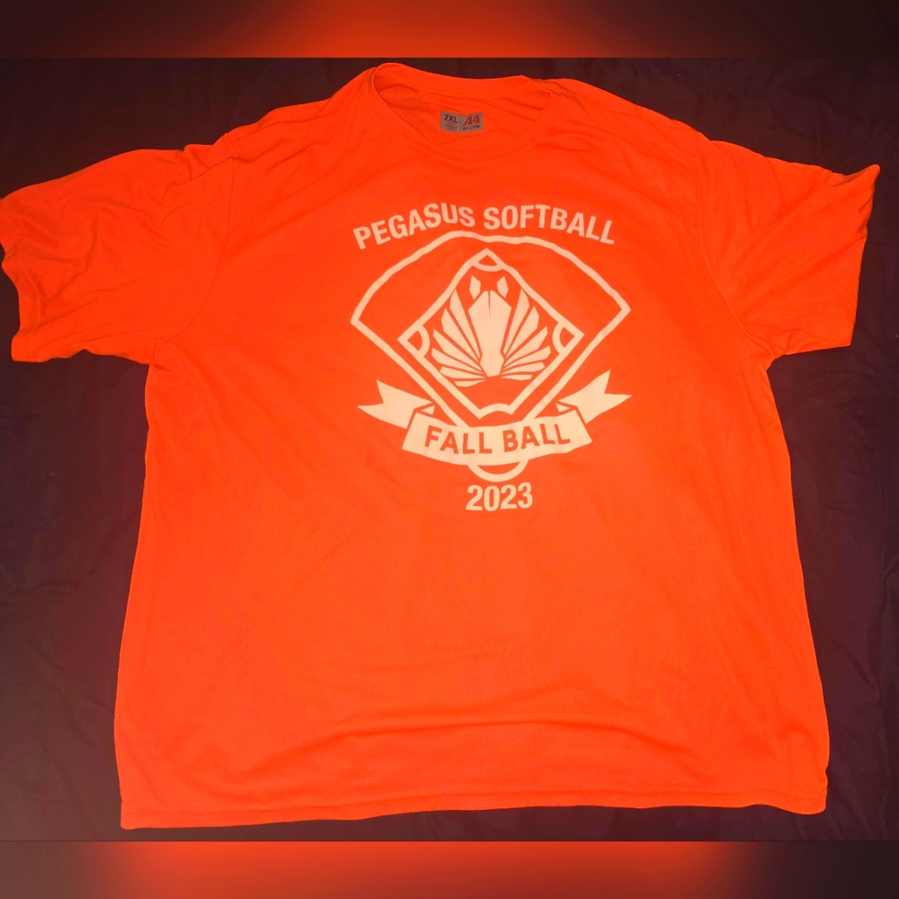 Size 2XL sports t-shirt #31. Unisex in Orange by A4.com